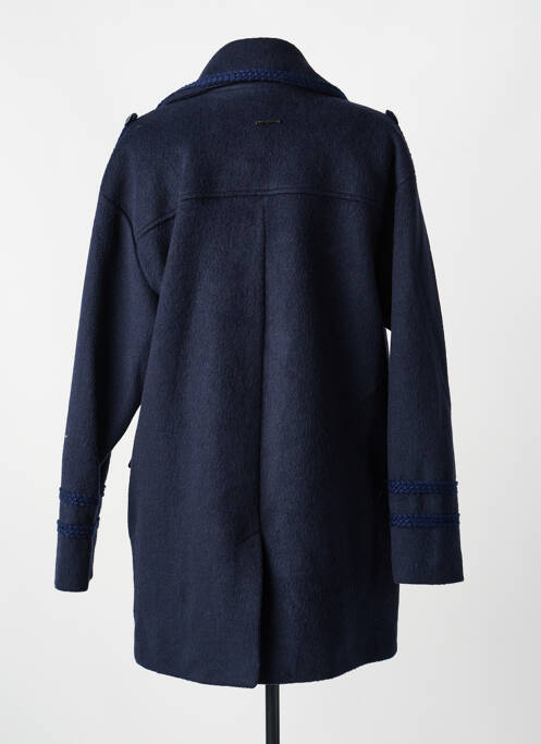 Manteau court coupe droite sans capuche bleu VOODOO femme