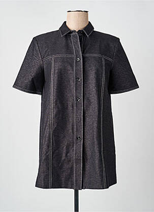 Chemisier coupe cintrée manches courtes noir MAX MARA femme