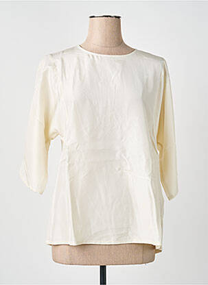 Blouse fermeture boutonnée au dos manches 3/4 beige WEEKEND MAXMARA femme