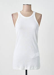 Débardeur tissage côtelé sans manche beige SPORTMAX femme