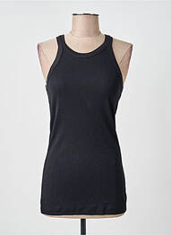 Débardeur tissage côtelé sans manche noir SPORTMAX femme