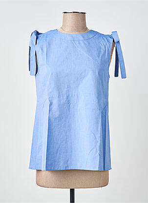 Top sans manche sans manche bleu MAX MARA femme