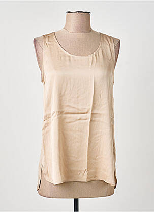 Top coupe fluide sans manche marron REPEAT femme