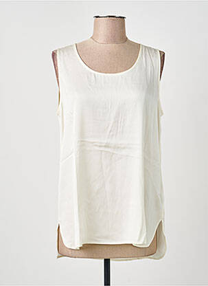 Top coupe fluide sans manche beige REPEAT femme