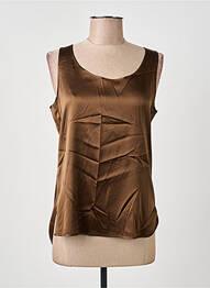 Top coupe cintrée sans manche marron MAX MARA femme