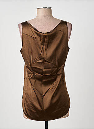 Top coupe cintrée sans manche marron MAX MARA femme
