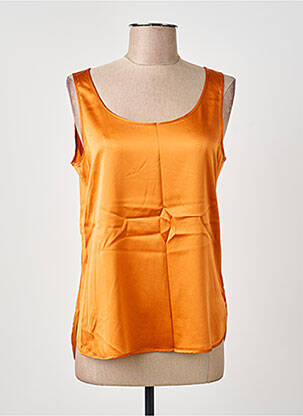 Top coupe cintrée sans manche orange MAX MARA femme