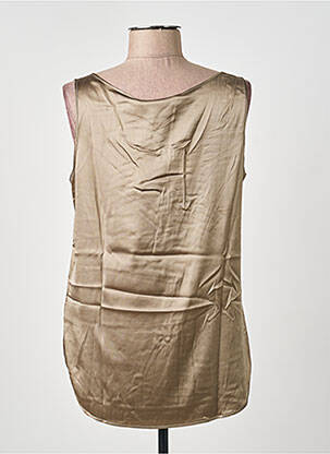 Top coupe cintrée sans manche vert MAX MARA femme