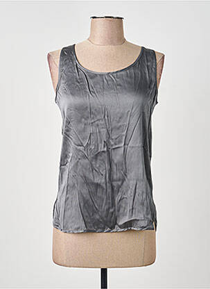 Top coupe cintrée sans manche gris MAXMARA femme