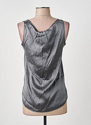 Top coupe cintrée sans manche gris MAX MARA femme