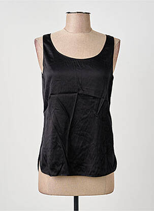Top coupe cintrée sans manche noir MAX MARA femme