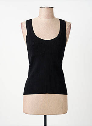 Débardeur coupe ajustée sans manche noir MAXMARA femme