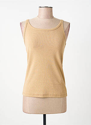 T-shirt stretch fines bretelles beige MM BY MAXMARA femme
