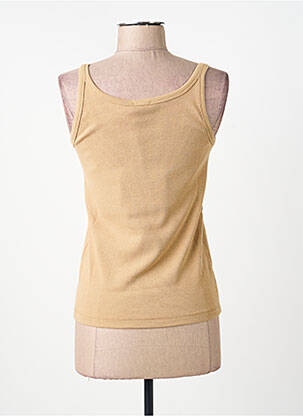 T-shirt stretch fines bretelles beige MM BY MAXMARA femme