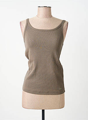 T-shirt stretch fines bretelles vert MM BY MAXMARA femme