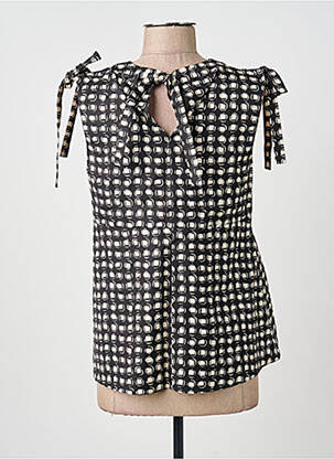 Top coupe cintrée sans manche noir MAX MARA femme