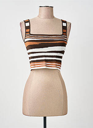 Top stretch fines bretelles marron WEEKEND MAXMARA femme