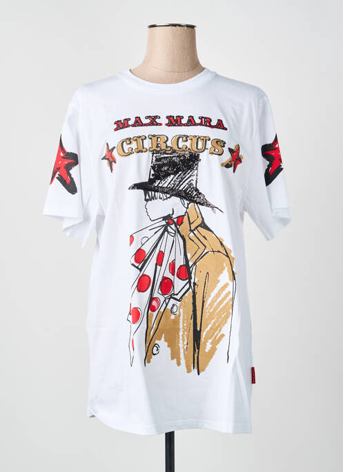 T-shirt coupe droite manches courtes blanc MAXMARA femme