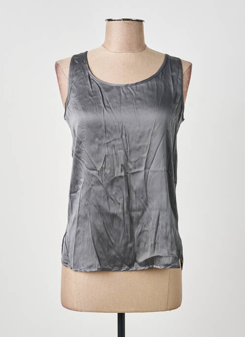 Top coupe cintrée sans manche gris MAX MARA femme