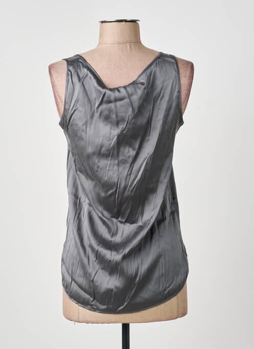 Top coupe cintrée sans manche gris MAX MARA femme