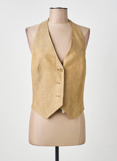 Gilet sans manche coupe cintrée beige MAX MARA femme
