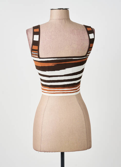 Top col carré fines bretelles marron WEEKEND MAXMARA femme