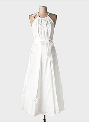 Robe longue sans manche sans manche blanc MAX MARA femme