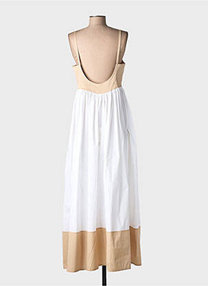 Robe longue sans manche sans manche beige MILVA.MI femme