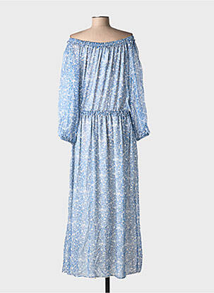 Robe longue manches longues manches longues bleu MAX MARA femme