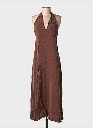 Robe longue sans manche sans manche marron PENNYBLACK femme