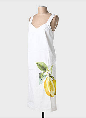 Robe mi-longue imprimé fantaisie sans manche blanc SPORTMAX femme