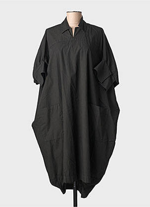 Robe mi-longue manches courtes manches courtes noir PIER ANTONIO GASPARI femme
