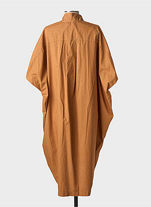 Robe mi-longue manches courtes manches courtes marron PIER ANTONIO GASPARI femme