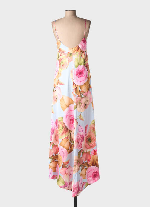 Robe longue imprimé fleurs sans manche rose MILVA.MI femme