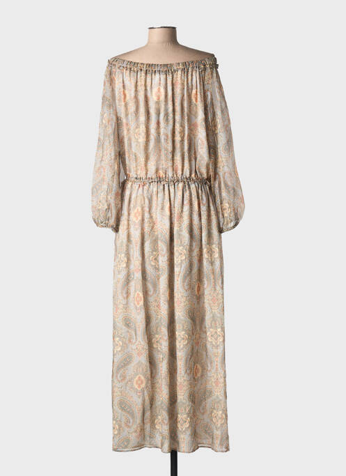 Robe longue manches longues manches longues gris MAX MARA femme