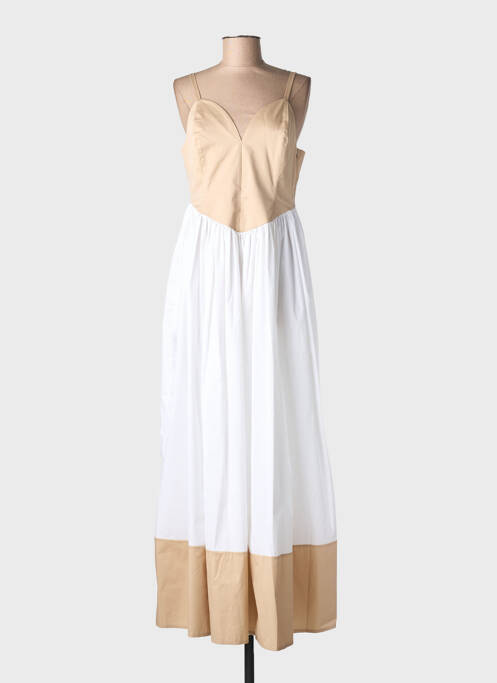 Robe longue sans manche sans manche beige MILVA.MI femme