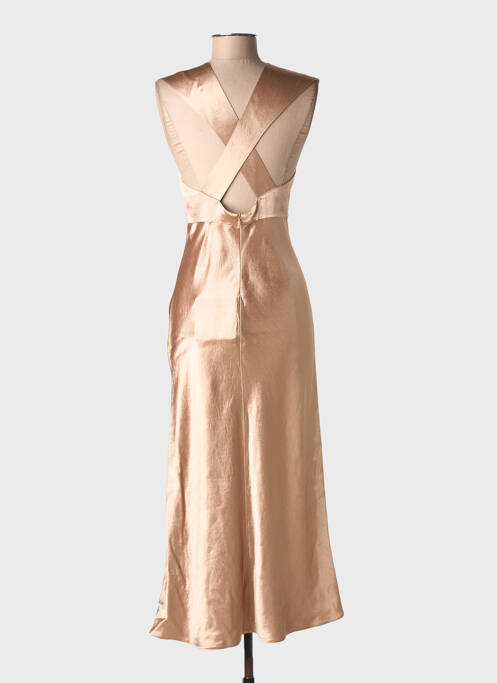 Robe longue manches courtes manches courtes marron MM BY MAXMARA femme