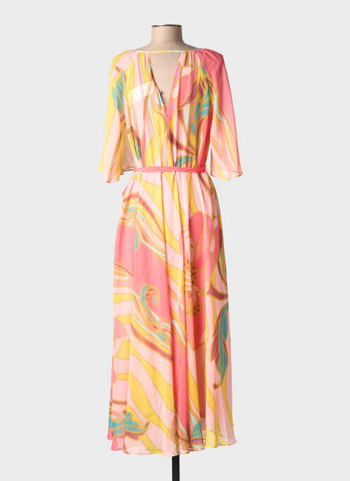 Robe longue imprimé fantaisie manches 3/4 orange PENNYBLACK femme