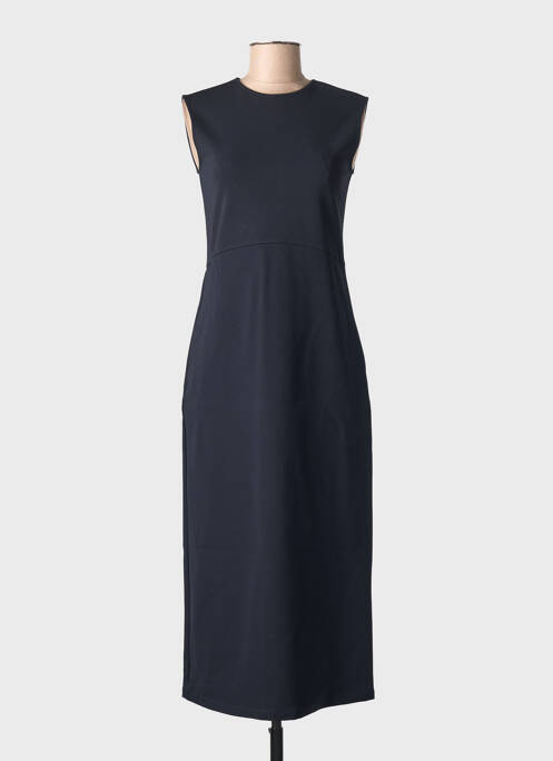 Robe mi-longue fermeture zippée au dos manches courtes noir MAX MARA femme
