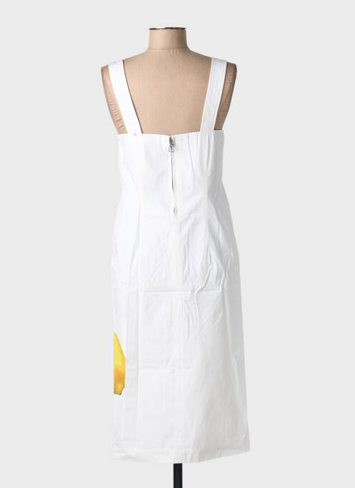 Robe mi-longue imprimé fantaisie sans manche blanc SPORTMAX femme