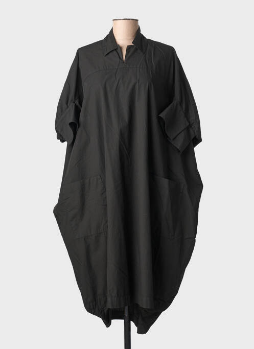 Robe mi-longue manches courtes manches courtes noir PIER ANTONIO GASPARI femme