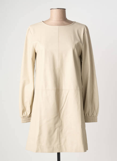 Robe courte manches longues manches longues beige MAX MARA femme