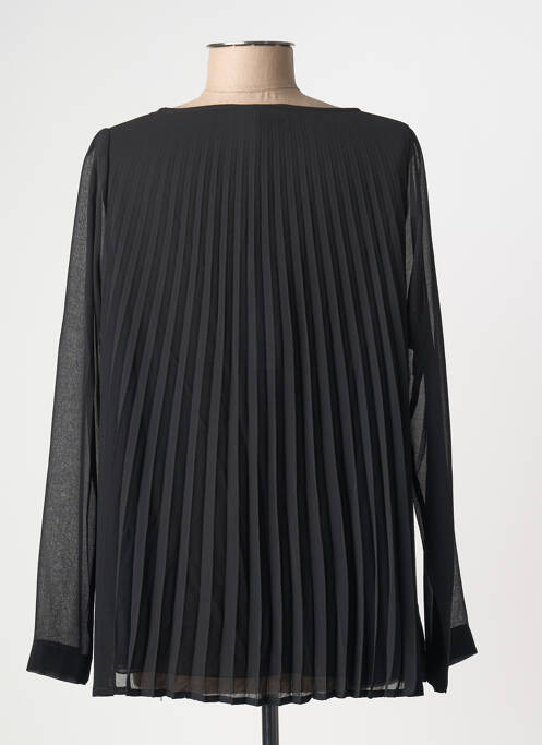 Blouse col rond manches longues noir PIER ANTONIO GASPARI femme