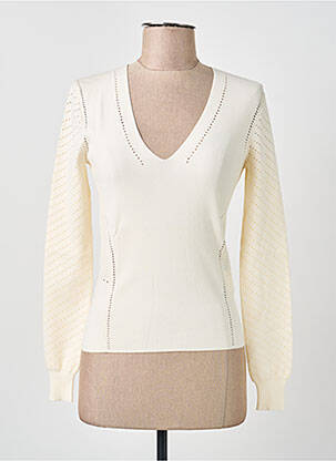 Pull col v manches longues beige MAX MARA femme