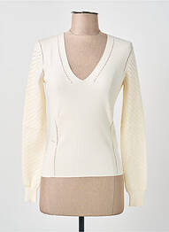 Pull col v manches longues beige MAX MARA femme