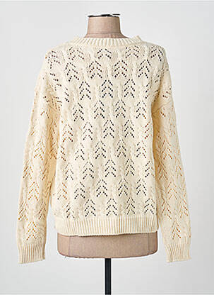 Pull maille ajourée manches longues beige WEEKEND MAXMARA femme