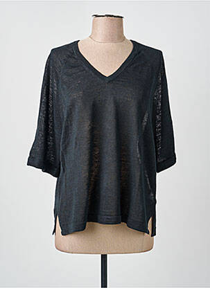 T-shirt coupe droite manches courtes noir REPEAT femme