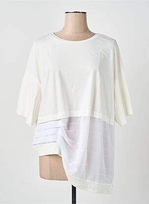 Tunique manches courtes tissage jersey beige PIER ANTONIO GASPARI femme