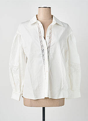 Chemisier coupe droite manches longues blanc WEEKEND MAXMARA femme