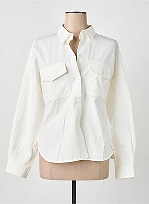 Chemisier coupe cintrée manches longues beige WEEKEND MAXMARA femme